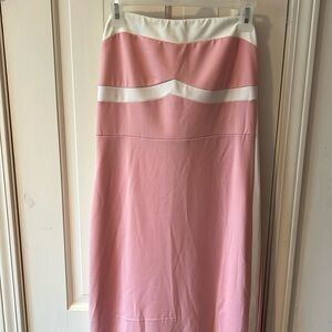 Pink and white dress